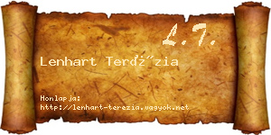 Lenhart Terézia névjegykártya